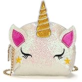 Little Girls Glitter Sequin Crossbody Purses Small Unicorn Handbag Messenger Shoulder Bag Gifts for Toddlers