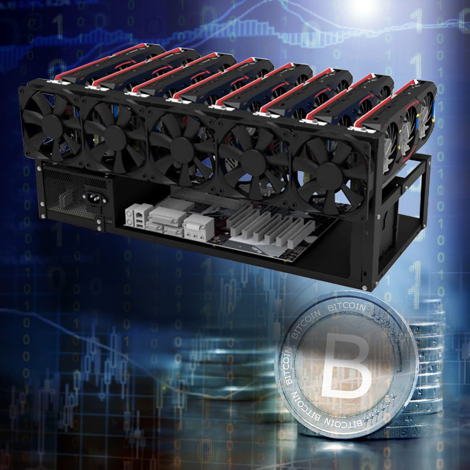 Mua MLLIQUEA Mining Rig Frame, 6/8 GPU Steel Open Mining Crypto ...