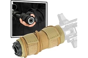 LZAQHMT 4/5/6/7/9 Inch Tactical Suppressor Cover - Upgrade Burnproof Microfiber & Silicon Lining Heat Shield Sleeve for Hunti