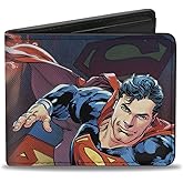 Buckle-Down mens Buckle-down Bifold Superman Wallet, Superman, 4.0 x 3.5 US