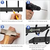 GlazieVault Wall Coat Racks 2 Pack Stainless Steel Hooks Heavy Duty view 4