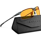 ANYLUV Blue Light Glasses for Men Sport Style Half-Rim Glasses Carbon Fiber Frame Gaming Computer Glasses Anti Eye Strain