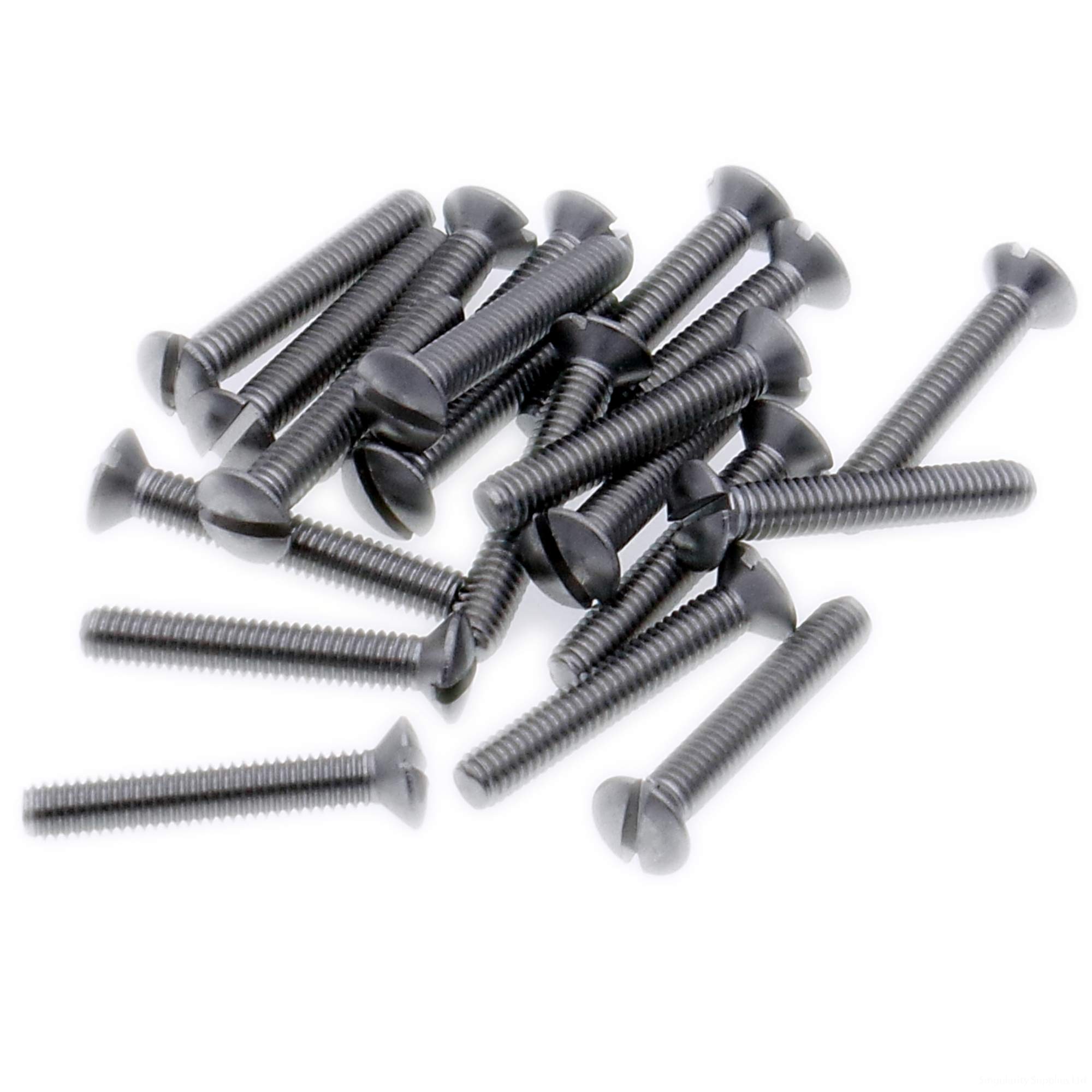 M4 (4mm x 5mm) Slot Raised Countersunk Machine Screw (Bolt) - Stainless Steel (A2) (Pack of 20)