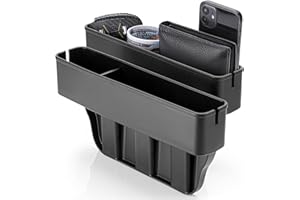 Paffenery Car Seat Gap Filler Organizer Storage Box for Car Seat Organizer Between Seats, Car Organizers and Storage Front Seat Gap, 2 Pack Universal Fit