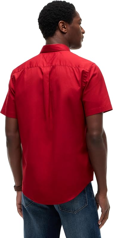Camisola masculina Flex Poplin Solid Cotton, Vermelha (Regatta Red), M