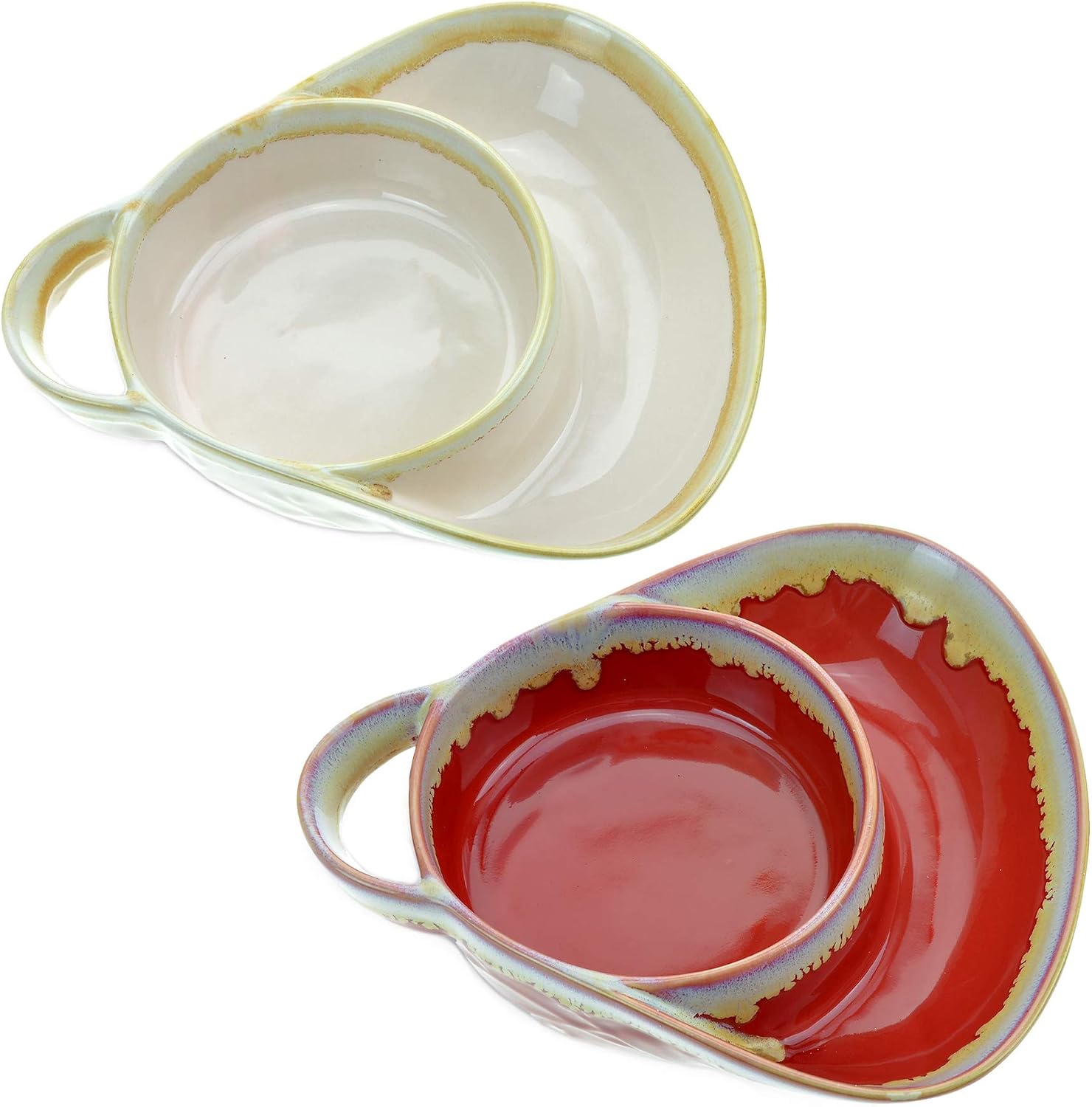 Stoneware Soup & Side, Chips & Dip Bowl Set of 2 by Roe