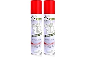 Jo Chef Butane Refill, Butane Torch Fuel Refill, Gas Lighter Fluid Refill Canister, Kitchen Blow Torch Fluid – Universal Tip – 2 Cans (3.38oz)