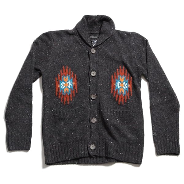 Obey Native Men's Heather Charcoal Cardigan (Medium)