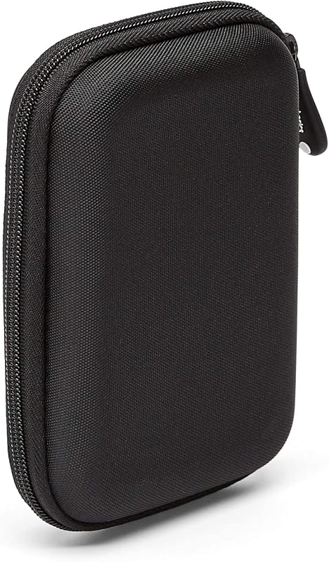 Funda de Disco Duro, 15.1 x 10.8 x 4.2 cm, Color Negro y Naranja
