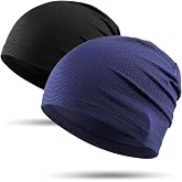 WTACTFUL 2-Pack Cooling Skull Caps for Men & Women - Breathable 3D Mesh Running Caps for Cycling, Gym & Summer