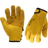 Schwer Pro Max ANSI A9 Cut Resistant Leather Work Gloves, PM3401, L | Reinforced Fingertips &amp; Palm, Cowhide Work Gloves, for Construction, Welding, Metalwork, Woodwork &amp; Outdoor Gardening Work