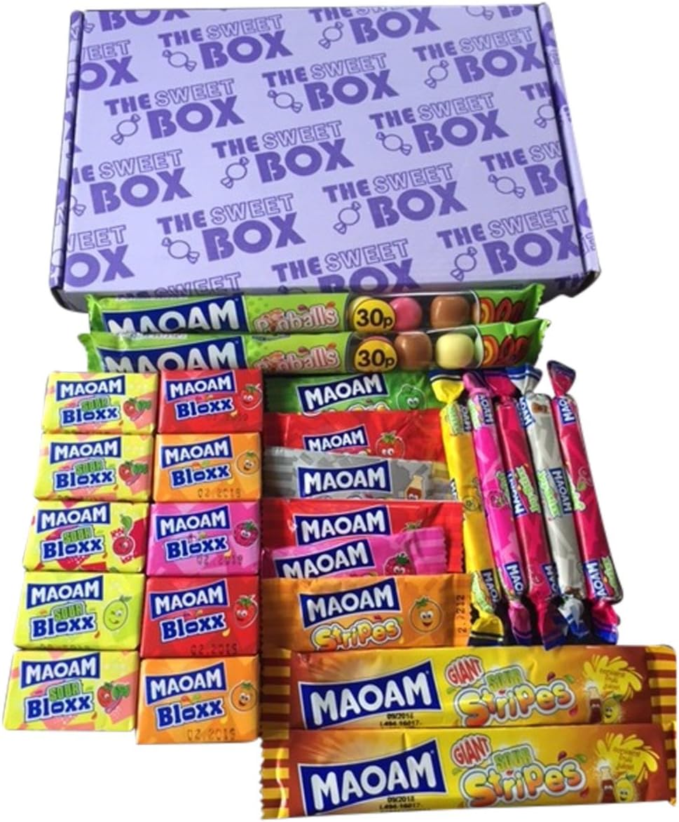 The Sweet Box Maoam Chews Sweets Gift Box Retro Sweet Box Amazon Co Uk Grocery
