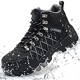 LANSNBO Waterproof Steel Toe Boots for Women Wide Width Non Slip Work Shoes Lightweight Slip Resistant Safety Toe Sneakers Indestructible Construction Composite Toe Footwear