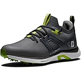 FootJoy Men's Hyperflex Previous Season Style Golf Shoe, Charcoal/Grey/Lime, 8 Wide