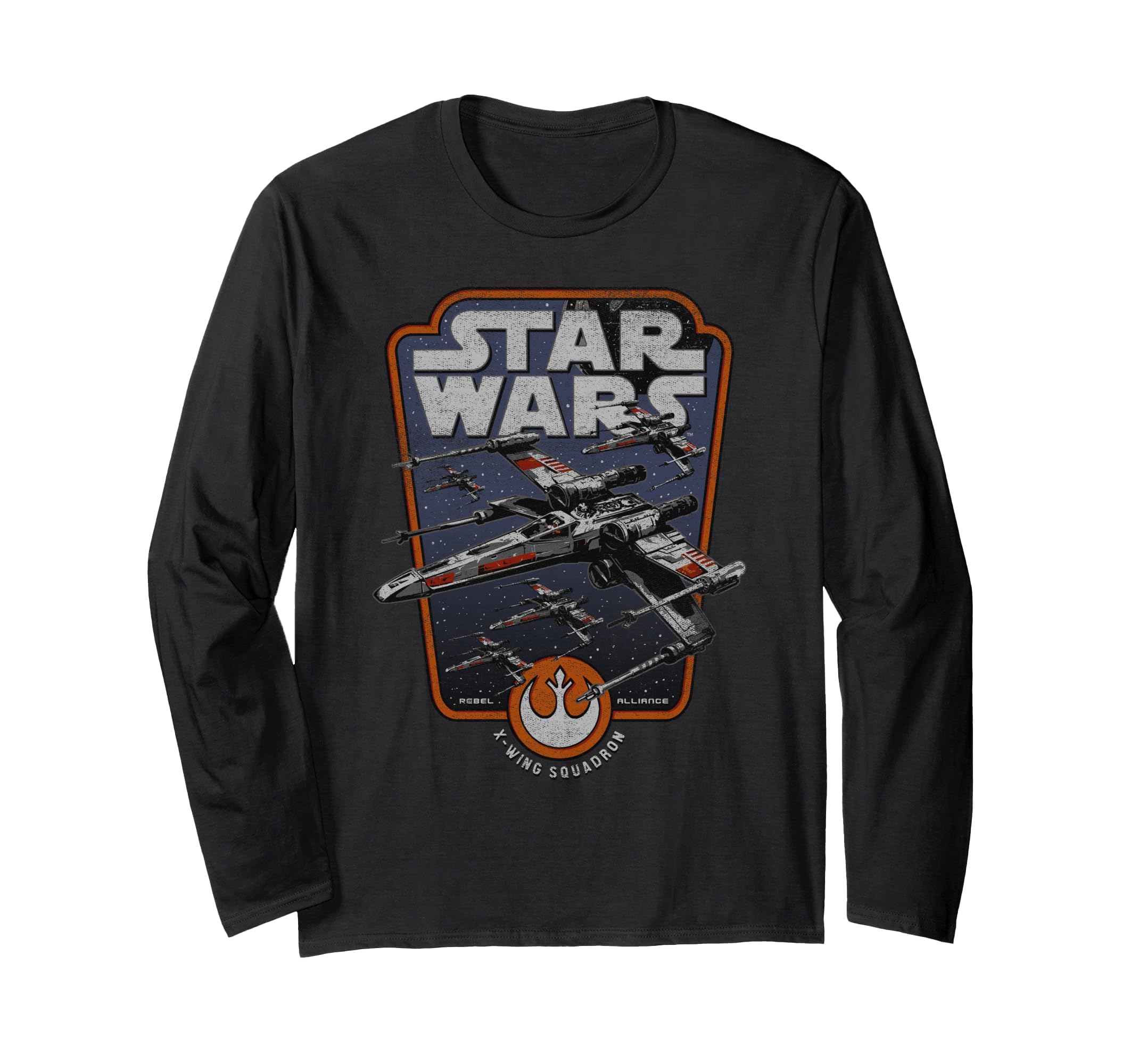 Star Wars X-Wing Red Squadron C1 Long Sleeve T-Shirt, Adult Unisex, Black, Medium