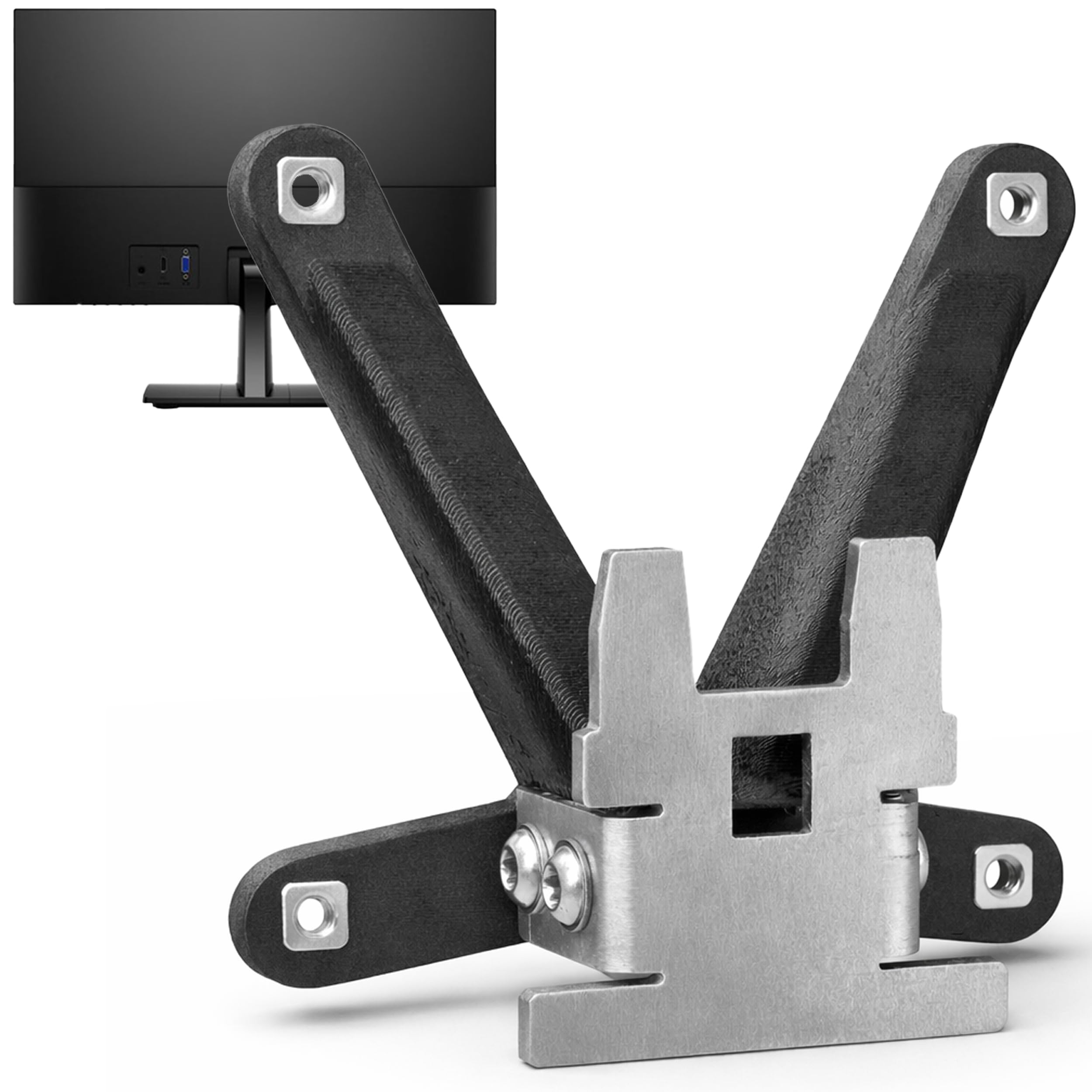 3IDEE VESA adapter compatible with HP 22m, 24m, 27m monitor - vesa mount adapter for vesa bracket, stand or wall mount - 75x75mm