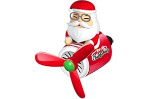 GENANY Santa Claus Pilot Christmas Car Air Freshener Christmas Decorations, Rotating Propeller Christmas Decor, Car Air Freshener Vent Clips, Car Fresheners for Women and Men, Car Scent Air Freshener