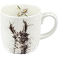 Royal Worcester Wrendale Designs Because I'm Worth It Mug | 14 Ounce Large Coffee Mug with Llama Design | Made from Fine Bone China | Microwave and Dishwasher Safe