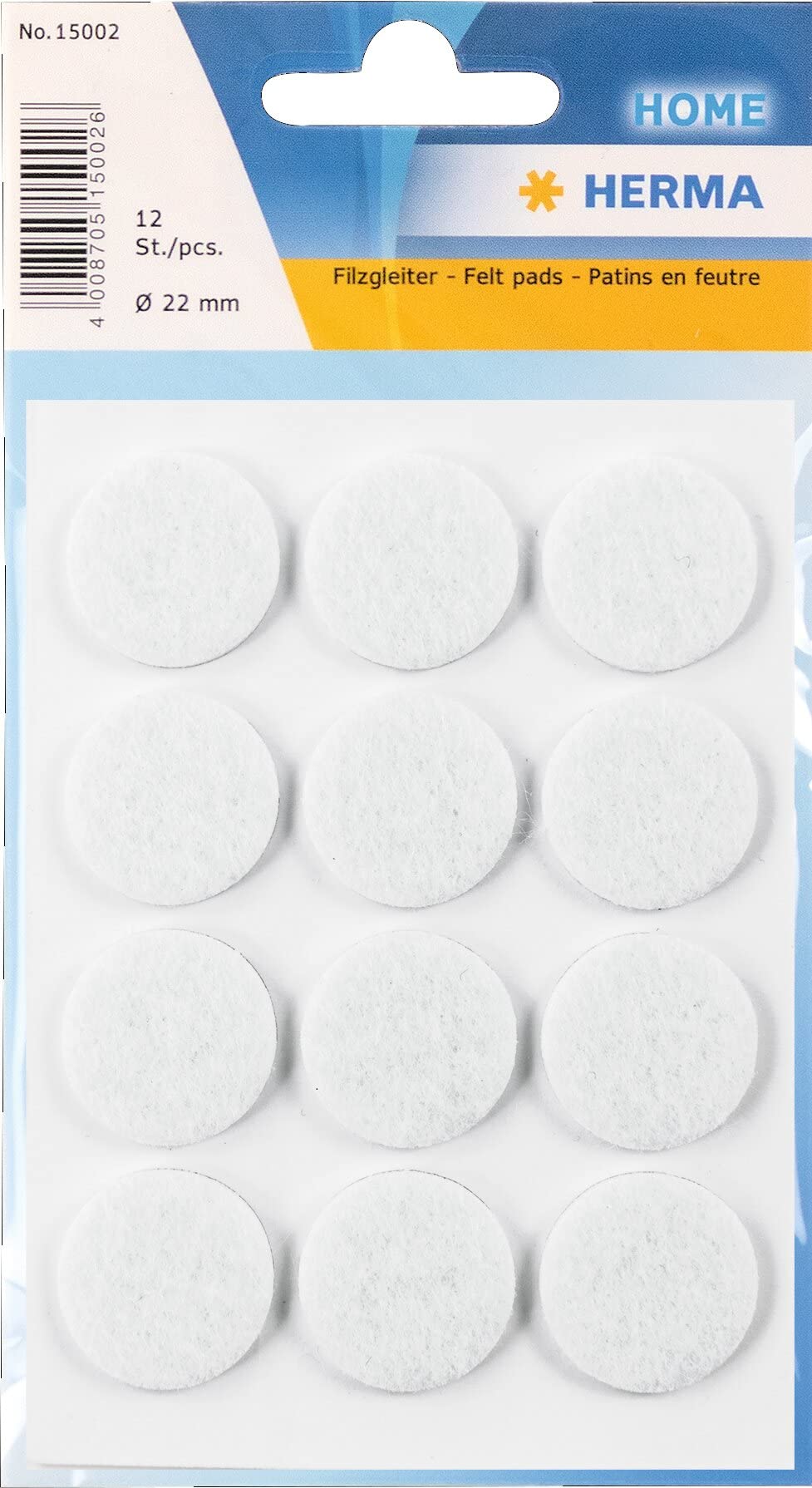 Herma 15002 Felt Pad Diameter 22 mm White