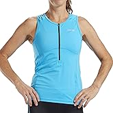 Zoot Women's Core Tri Tank, Performance Triathlon Race Tank Top, UPF 50+ Fabric, Rear Pockets, Mesh Panels, & Cam Lock Zipper