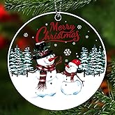 Snowman Christmas Ornaments 2025, Acrylic Snowman Ornament for Christmas Tree, Classic Unique Christmas Ornaments, Decoracion De Navidad, Cute Snowmen Gifts for Women