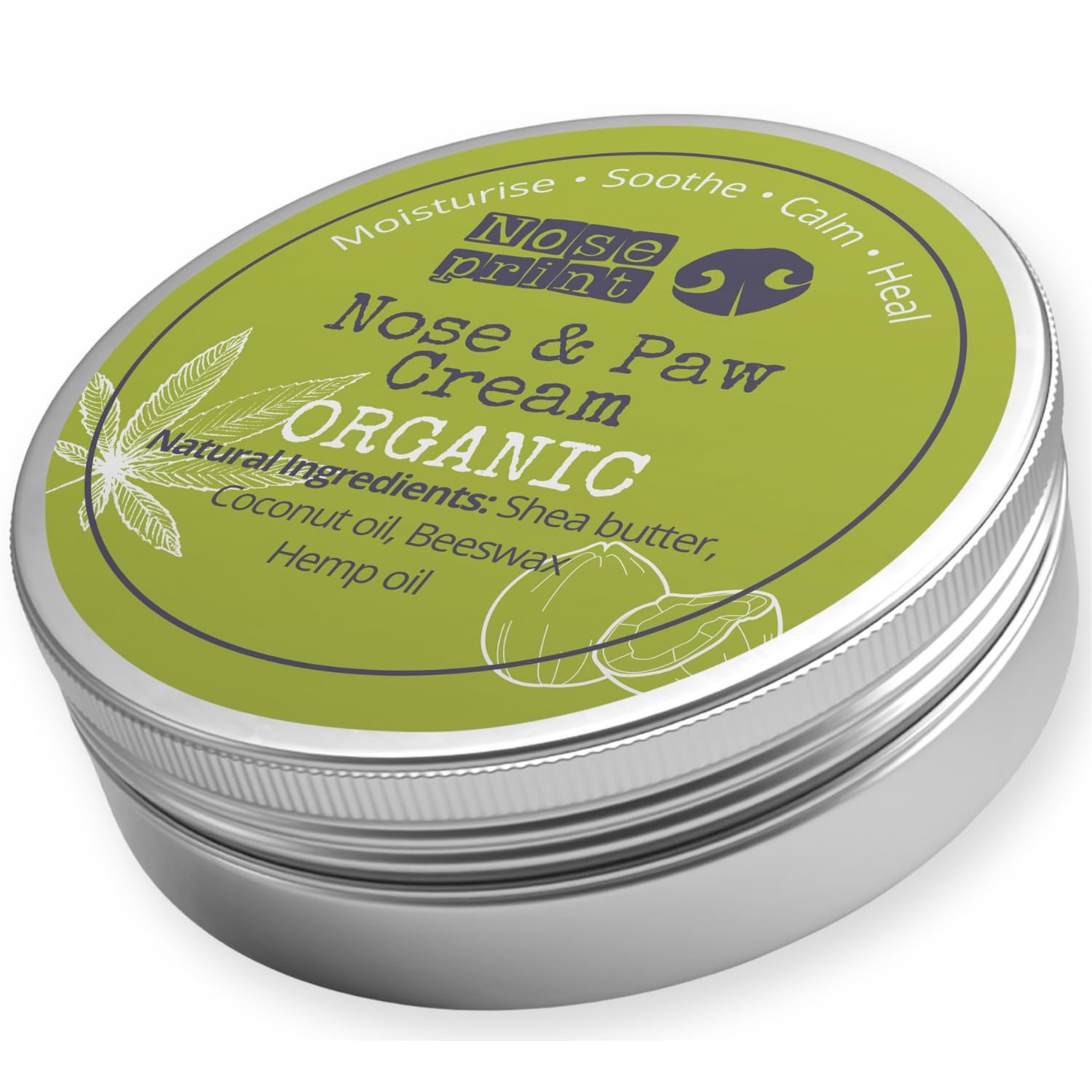 Noseprint Organic 30ML 100% Natural Dog Nose & Paw Balm Protector | For Dogs Moisturiser Moisturises And Conditions Relieves Dry Cracked Pads (30ML, 1), White