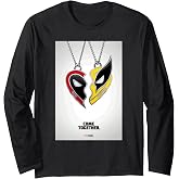 Marvel Studios Deadpool &amp; Wolverine Friends Heart Poster Long Sleeve T-Shirt