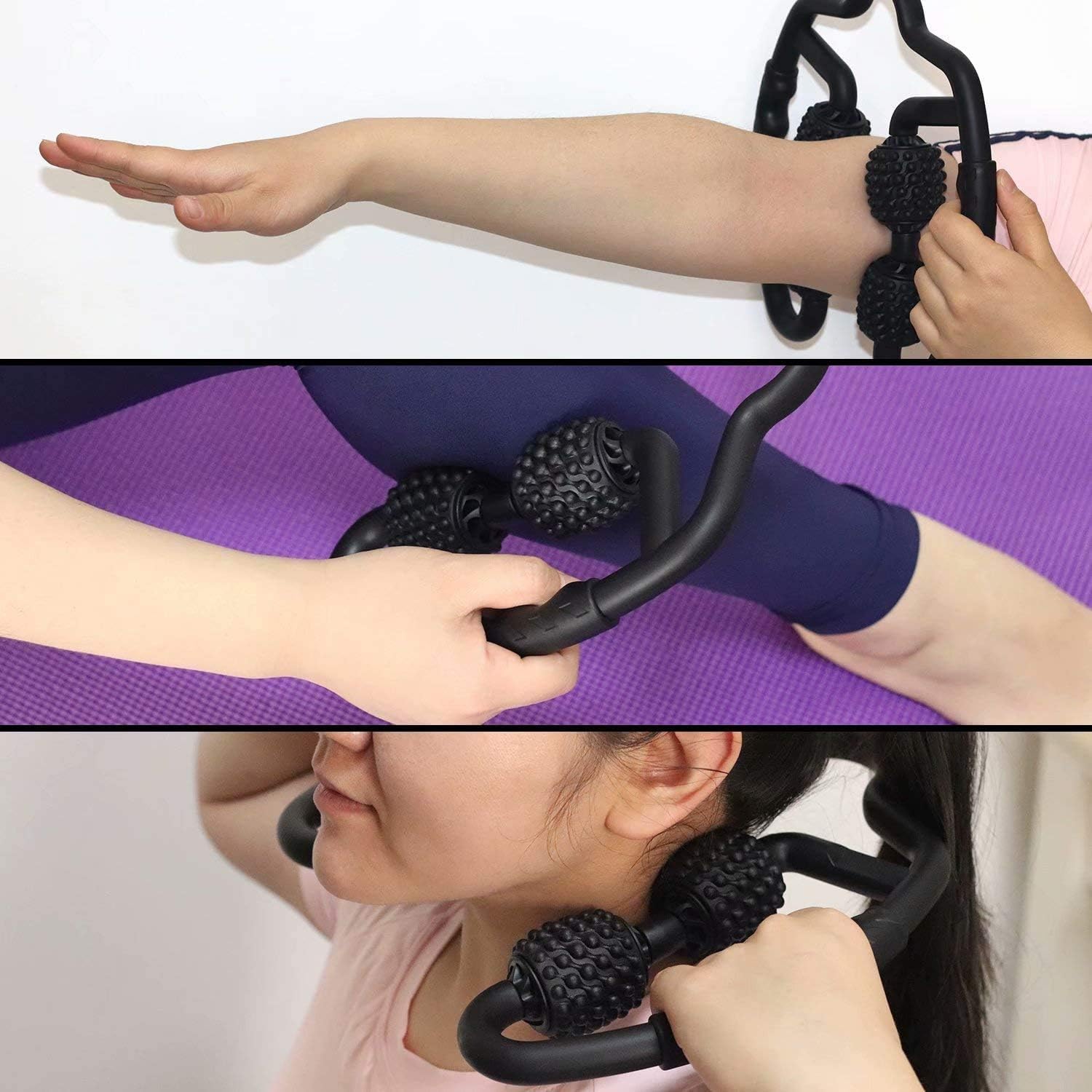 Muscle Roller, Trigger Point Muscle Roller for Calves, Leg, Arms, Tennis Elbow and Golfer Elbow, Foam Roller Deep Massage Tool for Relieve Muscle Soreness, Stiffness and Tight Muscles: Health & Personal Care