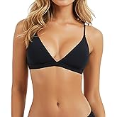 Navneet Women Sexy Cute Triangle Deep V Plunge Bralette Top Wireless Seamless Sleep Lounge Everyday Bras