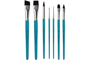 Findartle Face Paint Brushes, 7 Pcs Face Painting Brushes for Acrylic Watercolour Oil Gouache,Artist Paint Brush for Hallowee
