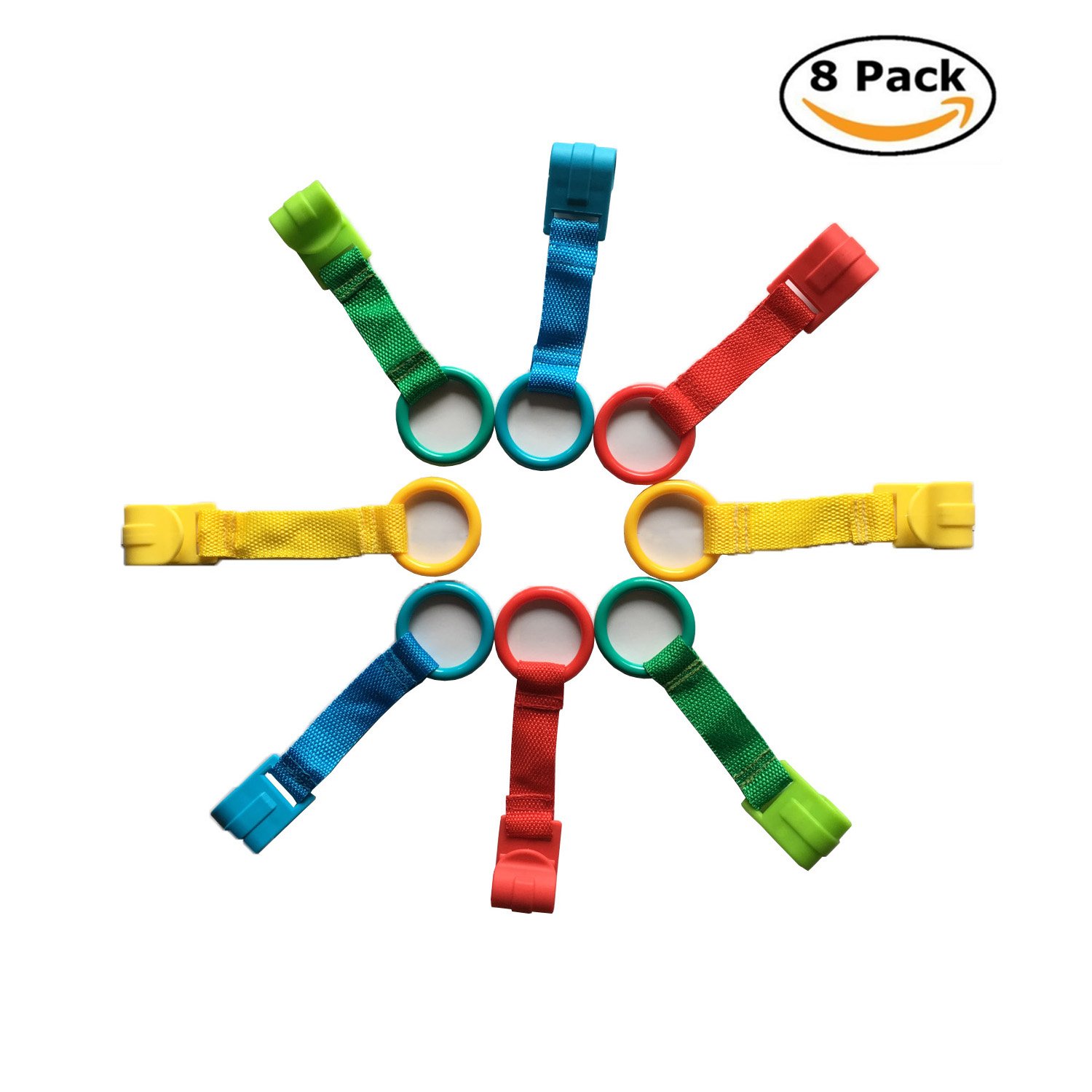 Celyc Anillas para Cunas y Parques pcs Multicolor Con tira de textile