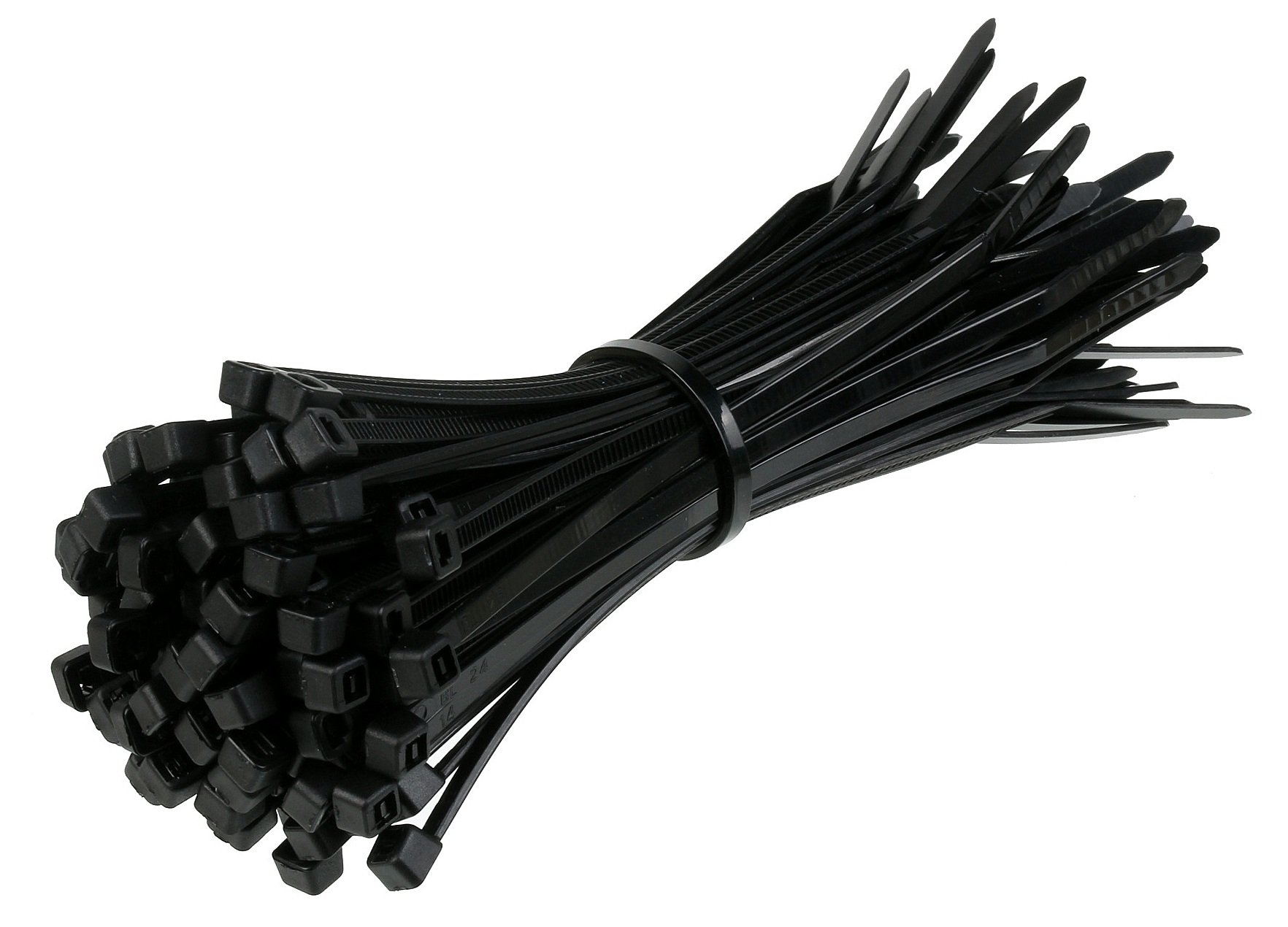 100 X Black Cable Ties 100Mm X 2.5Mm Zip Tie Bases All Sizes