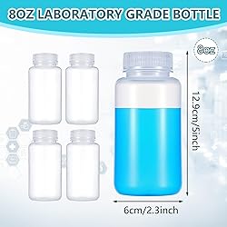mekueeex 12 Pcs 250ml Plastic Sample Bottles