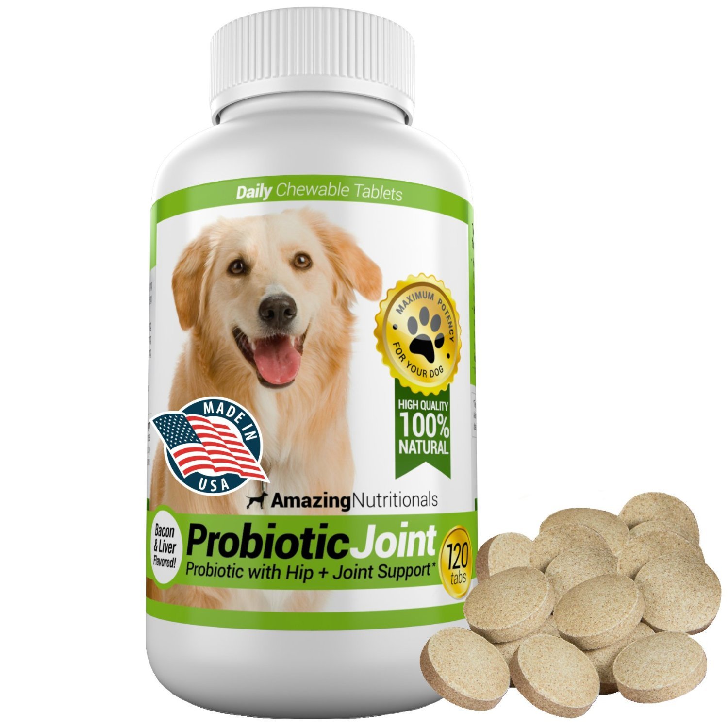 Amazing Probiotics for Dogs Eliminates Diarrhea and Gas, Hip Joint Pain