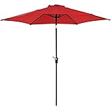 Amazon Com Grand Patio 9 Ft Enhanced Aluminum Patio Umbrella Uv Protected Outdoor Umbrella With Auto Crank And Push Button Tilt Beige Garden Outdoor