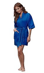 Turquaz Linen Lightweight Knee Length Waffle Kimono