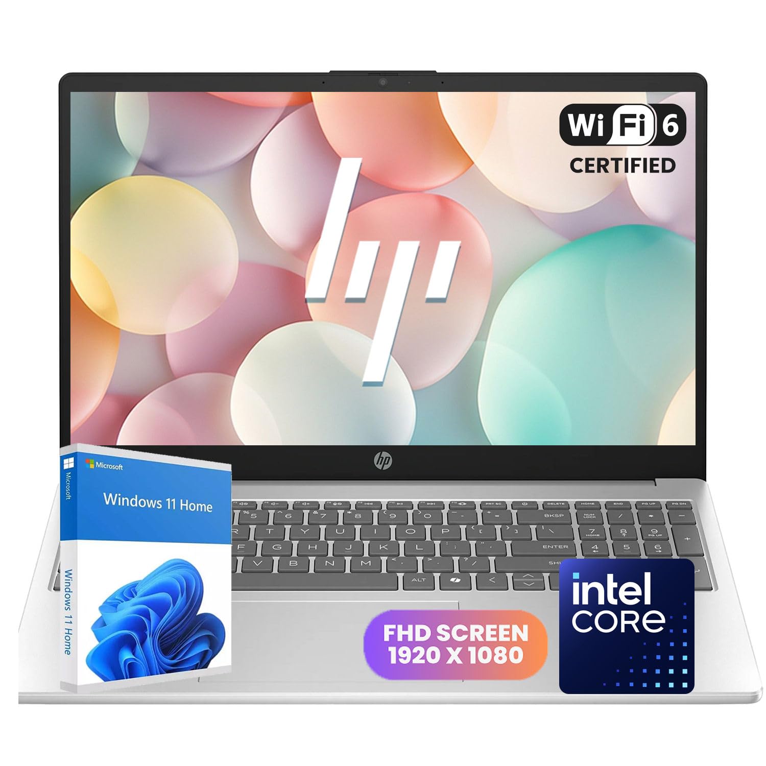 HP Pavilion Laptop | Intel Processor | 8GB DDR4 RAM | 256GB PCIe SSD | 15.6" FHD 1080p Display | Windows 11 Home | Wi-Fi 6 & Ethernet | Full-Size Keyboard | All-Day Performance for Work & Study