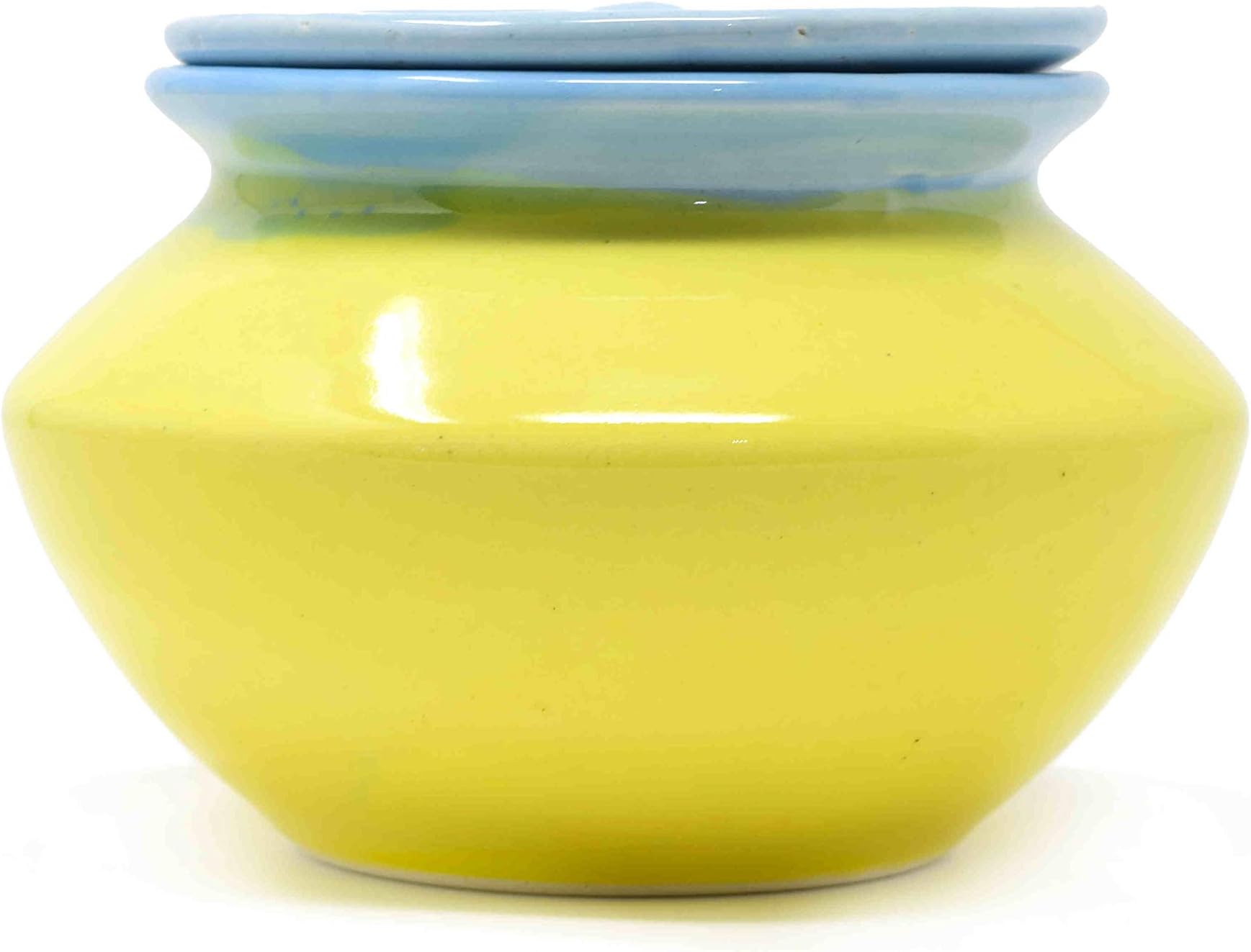 The Himalayan Goods Company - Stoneware Ceramic Pottery Jar (550 ml) or Pot or Indian Handi
