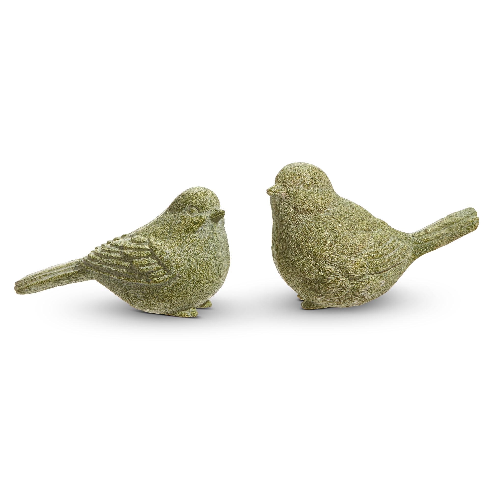 Photo 1 of RAZ Imports Decorative Animal Tabletop Figurine 4 Inch Resin Sage Green Birds Assorted Set of 2