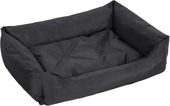 Feandrea Dog Bed Xxl Dog Basket Comfortable Dog Sofa Cosy Pet Bed In Bedroom Living Room And Hallway Easy To Clean Non Skip 100 X 70 X 28 Cm Black Pgw28h Amazon Co Uk Pet