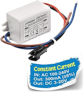 Chanzon Led Driver 300ma Constant Current Output 3v 20v Input 85 277v Ac Dc 1 6