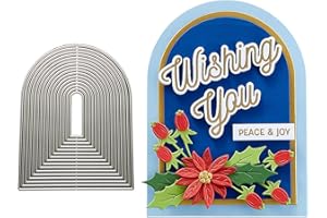 Qoiseys Arch Metal Die Cuts for Card Making,Cutting Dies Cut Stencils for DIY Scrapbooking Photo Album Decorative Paper Crafting Embossing Template
