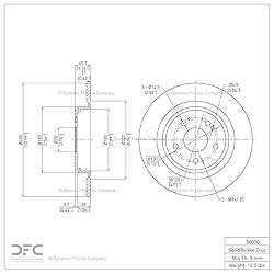 Dynamic Friction Company Rear Disc Brake Rotor