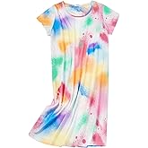 American Trends Nightgowns for Women Cotton Night Shirts Short Sleeve Night Gown Dress Casual Pajamas Soft Sleepwear