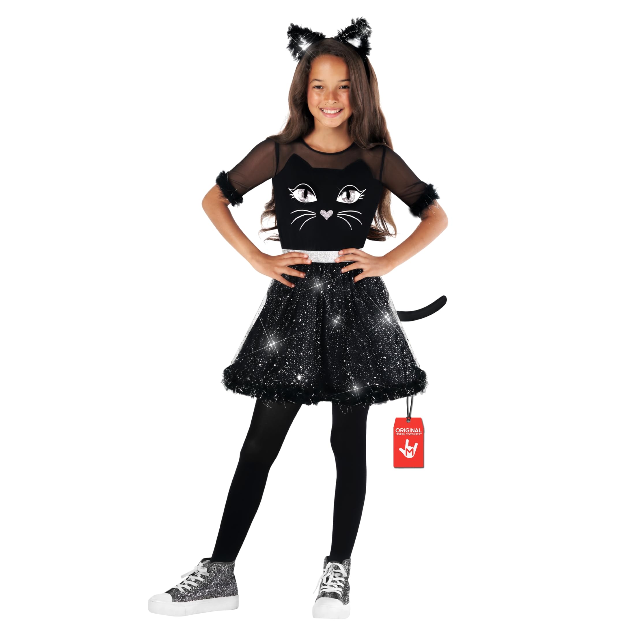 Morph Black Cat Costume For Girls, Cat Costumes For Kids, Cats Fancy Dress Kid, Kids Halloween Costumes, Small