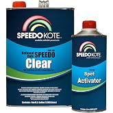 Speedokote SMR-110-M - Extremely Fast Dry Clear Coat, 20 minute buff, 4:1 mix Spot Clearcoat Gallon Kit with medium activator. For California, Delaware, or Maryland, order SMR-100