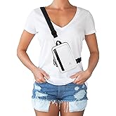 Peicees Small Crossbody Bag for Men Women Mini Sling Bag Travel Running Phone Daypack Cross Body Shoulder Bags, 2 Sizes, Small White