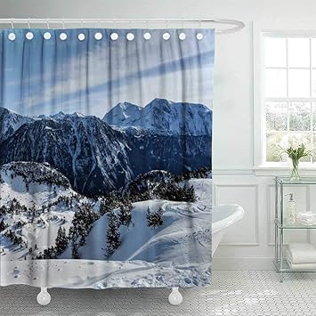 Amazon Com Kioao Christmas Shower Curtain Liner Farmhouse Shower