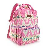 Montana West Wrangler Callie Diaper Bag Backpack with Stroller Straps Western Pattern Multifunction Baby Travel Bag WG2204-91102PK