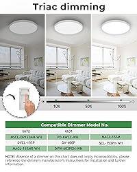 hepside 23INCH Big Dimmable Flush Mount Ceiling